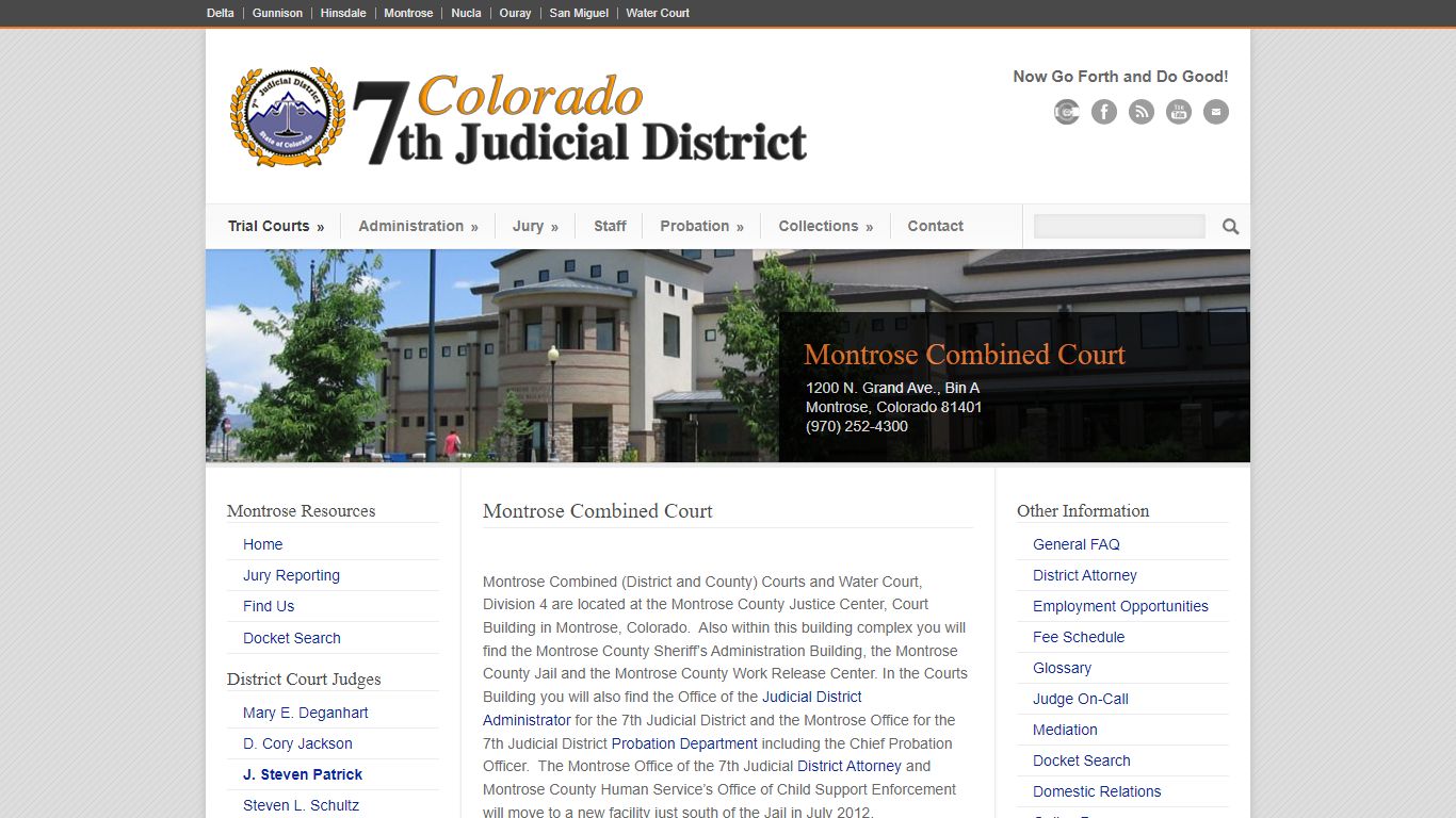 Seventh Judicial District » Montrose Combined Court